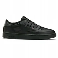 Buty sportowe męskie - Buty męskie trampki skórzane Reebok Club C 100000153 czarne 41 - miniaturka - grafika 1