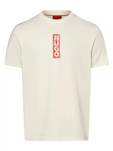 HUGO - T-shirt męski  Dalbula, biały - Koszulki męskie - miniaturka - grafika 1
