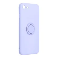 Etui i futerały do telefonów - Forcell Futerał Silicone Ring do iPhone 7 / 8 / Se 2020 / Se 2022 Fioletowy - miniaturka - grafika 1