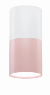Candellux Oprawa natynkowa TUBA IP20 śr. 5.8 cm biało-różowa GU10 - Oprawy, klosze i abażury - miniaturka - grafika 1