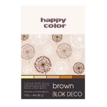 GDD Grupa Dystrybucyjna Daccar Happy Color, blok papierów kolorowych format A5, Deco Brown, brązowy - Podobrazia, bloki, papiery - miniaturka - grafika 1
