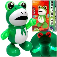 Zabawki interaktywne dla dzieci - Tańcząca żaba zabawka dla dziecka świecąca Żabka na baterie z dźwiękiem - miniaturka - grafika 1