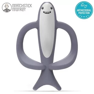 MatchStick Monkey Matchstick Monkey Animals Shark Gryzak Masujący ze szczoteczką MM-S-001 - Gryzaki dla dzieci - miniaturka - grafika 1