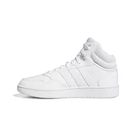 Trampki damskie - adidas Hoops 3.0 Mid, trampki damskie, Ftwr White Ftwr White Dash Grey, 38.5 EU - miniaturka - grafika 1