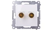 Gniazdka elektryczne - Kontakt Simon KONTAKT - Gniazdo głośnikowe Pojedyncze DGL2.01/11 SIMON54 - miniaturka - grafika 1