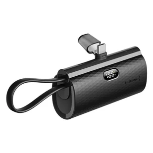 FORCELL F-ENERGY Power Plug F5K3 powerbank 5 000mAh z wbudowanym złączem Typ C PD 20W czarny - Powerbanki - miniaturka - grafika 1