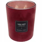 Świece - Świeca zapachowa aksamitna w szkle prezent bordowa - miniaturka - grafika 1