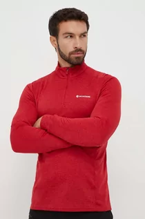 Bielizna sportowa męska - Montane longsleeve funkcyjny Dart Zip kolor czerwony - grafika 1