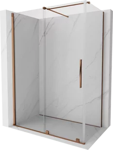 Mexen Velar kabina prysznicowa rozsuwana 150x90 cm, transparent, różowe złoto - 871-150-090-01-60 - Kabiny prysznicowe - miniaturka - grafika 1
