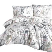 Pościel - Pościel flanelowa ciepła gruba 140x200 31505-1 liście - miniaturka - grafika 1