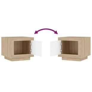 Lumarko Stolik kawowy, dąb sonoma, 51x50x45 cm, materiał drewnopochodny - Ławy i stoliki kawowe - miniaturka - grafika 7