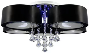 ELEM Lampa sufitowa z kryształkami do sypialni DRS8006/5 8C BL z serii ANTILA - Lampy sufitowe - miniaturka - grafika 1