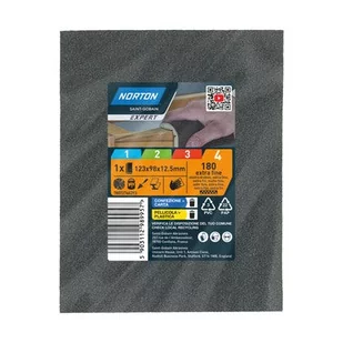Gąbka ścierna 2-stronna 123x98x12,5 mm P180 - Materiały ścierne - miniaturka - grafika 1
