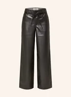 Spodnie sportowe damskie - Only Spodnie Z Imitacji Skóry schwarz - ONLY - miniaturka - grafika 1