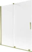 Parawany nawannowe - Mexen Velar parawan nawannowy 2-skrzydłowy rozsuwany 150 x 150 cm, szron, złoty - 896-150-000-31-50 - miniaturka - grafika 1