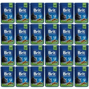 Brit Premium Cat Pouches Chicken Slices for Sterilised 24 x 100 g - Mokra karma dla kotów - miniaturka - grafika 1