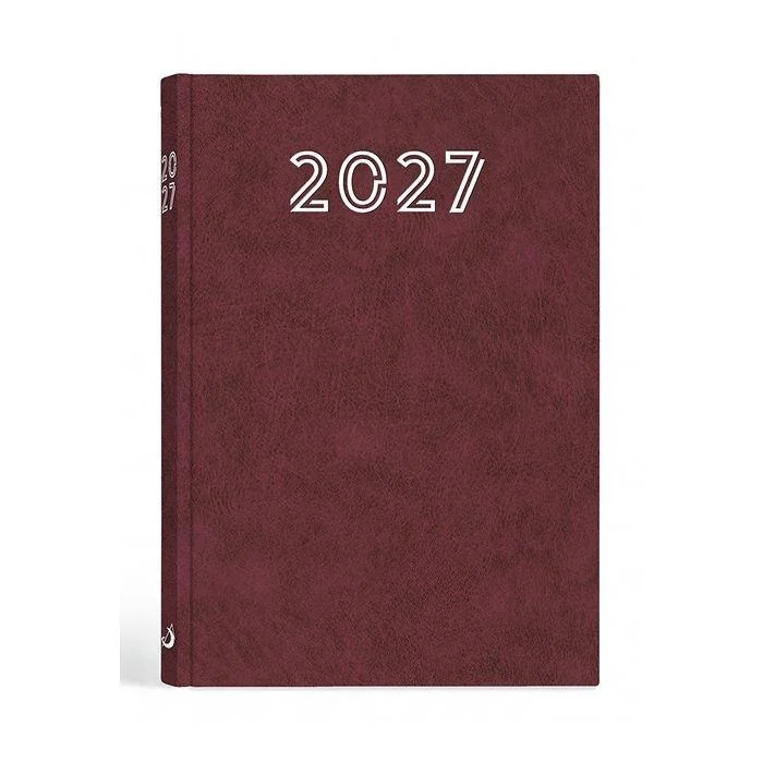 Terminarz 2027 A5 standard bordowy