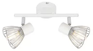 Lampy sufitowe - Candellux Lampa sufitowa reflektorek FLY PLAFON LISTWA 2X40W E14 BIAŁY CHROM 92-61966 - miniaturka - grafika 1