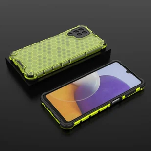 Honeycomb etui pancerny pokrowiec z żelową ramką Samsung Galaxy A22 4G zielony - Etui i futerały do telefonów - miniaturka - grafika 13