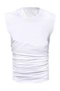 Koszulki sportowe męskie - Koszulka bezrękawnik am20 - biała - Risardi - miniaturka - grafika 1