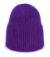 Czapki damskie - Czapka Damska Młodzieżowa Beanie Podwijana Zimowa Angora Ciepła Casualowa - miniaturka - grafika 1