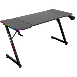 Biurko gamingowe SHADOW GAMER 2.0 LED RGB + Podkładka Czarny - Biurka gamingowe - miniaturka - grafika 1