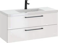 Szafki łazienkowe - Szafka z Umywalką ROSEN 100 cm - Uchwyt Czarny - miniaturka - grafika 1