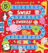Kolorowanki, wyklejanki - Świat zwierząt. Zakręcona gra - Elżbieta Korolkiewicz - miniaturka - grafika 1