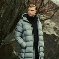 Kurtki męskie - Regatta Męska Kurtka Zimowa Pikowana Długa Hallin Longline Szary, Rozmiar: Xxxl - miniaturka - grafika 1