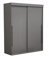 Szafy - Nowoczesny Desing Szafa Przesuwna ALLAM Czarne Uchwyty 150x202 Antracyt - miniaturka - grafika 1