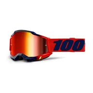 Gogle i okulary motocyklowe - 100% Accuri 2 okulary Kearny, lustrzane, czerwone, dla dorosłych - miniaturka - grafika 1