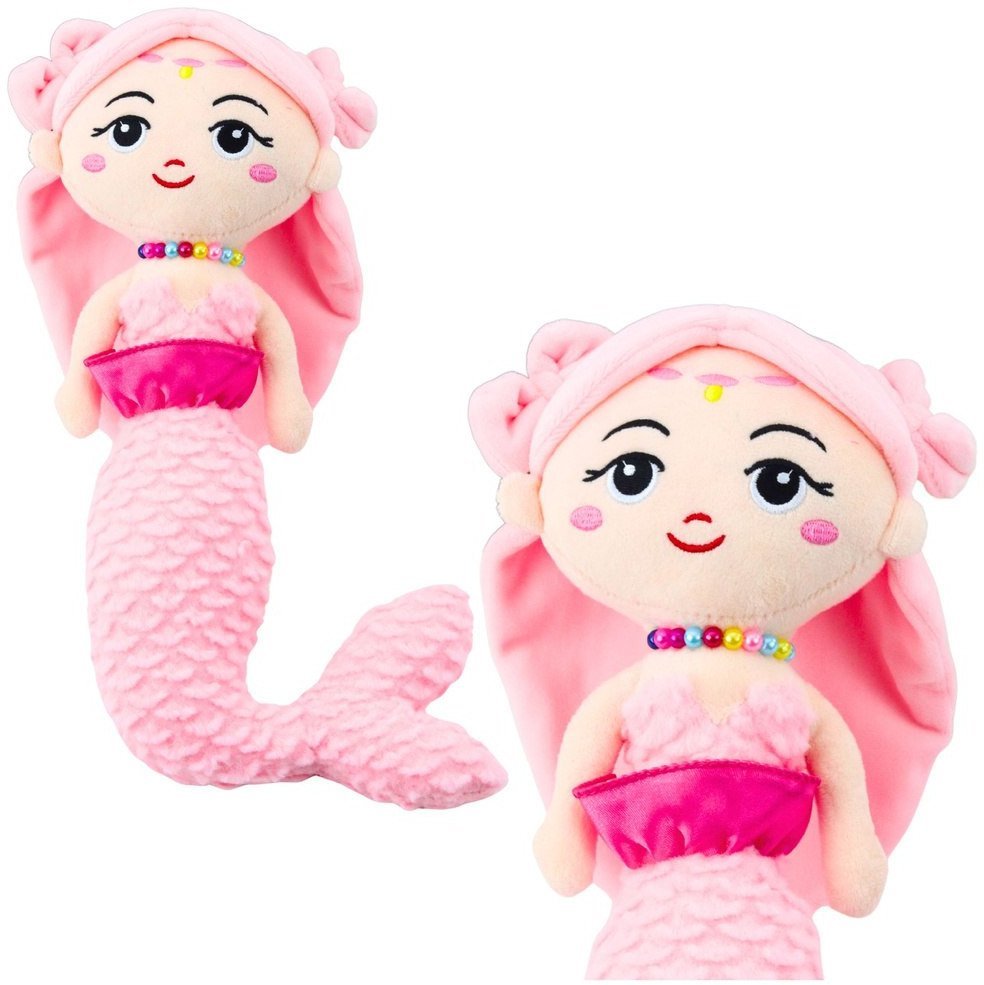 Pluszowa Syrenka z Koralami Przytulanka Różowa 32cm LEAN Toys