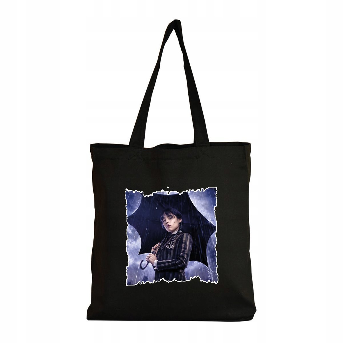 CZARNA TORBA NA ZAKUPY na ramię WEDNESDAY ADDAMS