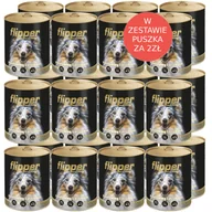 Mokra karma dla psów - Dolina Noteci Flipper z wołowiną i drobiem 24x400g 54220-uniw - miniaturka - grafika 1