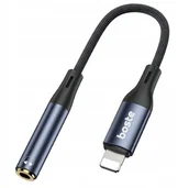 Adaptery i przejściówki - BOSTE KABEL ADAPTER PRZEJŚCIÓWKA AUDIO DO IPHONE LIGHTNING DO MINIJACK AUX - miniaturka - grafika 1