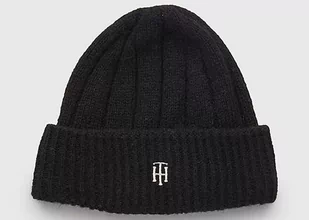 Tommy Hilfiger Czapka AW0AW13827 one size TH Timeless Beanie - Czapki damskie - miniaturka - grafika 1