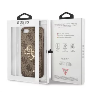 Guess GUHCI84GMGBR iPhone 7/8/SE 2020/2022 brązowy/brown hardcase 4G Big Metal Logo - Etui i futerały do telefonów - miniaturka - grafika 8