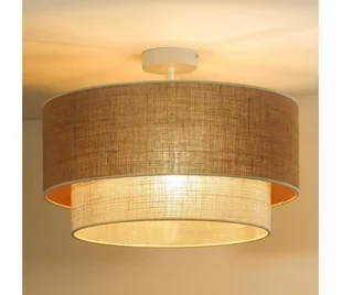 Duolla - Żyrandol natynkowy YUTE BOHO 1xE27/15W/230V śr. 45 cm brązowy/kremowy - Lampy sufitowe - miniaturka - grafika 1