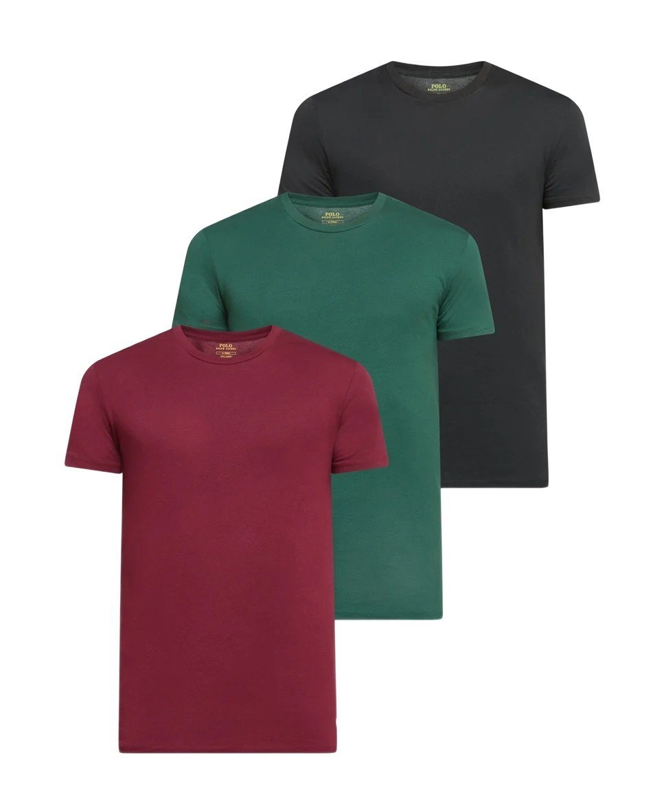 Koszulki z krótkim rękawem Ralph Lauren 3pak zestaw męski t-shirt wielokolorowy r. M