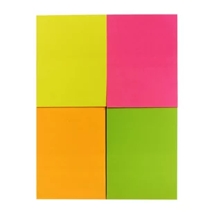 Paperdot, Karteczki indeksujące neonowe, 4 kolory - Gadżety  do biura - miniaturka - grafika 1