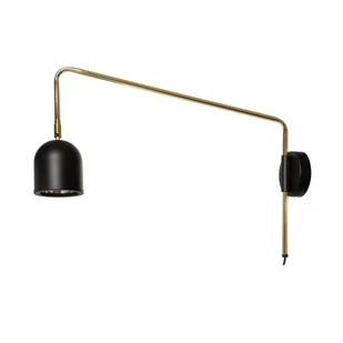 Kaspa Czarna lampa ścienna GASPAR 21055105 reflektorek na wysięgniku - Lampy ścienne - miniaturka - grafika 1