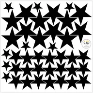 Naklejki na ścianę - Zestaw naklejek Mini Stars black, 40x40 cm - miniaturka - grafika 1