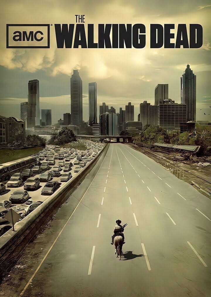 PODKŁADKA POD MYSZ Nadruk 22x18 cm The Walking Dead Dead City Tekst Prezent