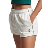 Spodenki damskie - Spodenki damskie Superdry Code Sl Velour sportowe białe-M - miniaturka - grafika 1