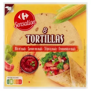 Carrefour Sensation Tortillas 320 g (8 sztuk) - Kuchnie świata - miniaturka - grafika 1