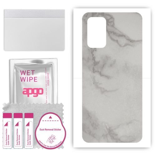 folia naklejka skórka strukturalna na TYŁ do Doogee N50 Pro - Marmur Szary - apgo SKINS