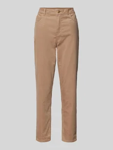 Spodnie sztruksowe o kroju stretch slim fit z 5 kieszeniami - Spodnie damskie - miniaturka - grafika 1