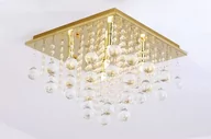 Lampy sufitowe - Kryształowy plafon na złotej podstawie RLX92711-5GC z serii RANGEL  - miniaturka - grafika 1