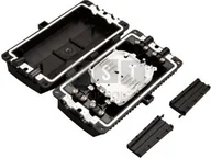 Kable światłowodowe - Mufa światłowodowa płaska przelotowa do 24 spawów KOMPLETNA w pełni wyposażona: tacki spawów, oslonki spawow, elementy montażowe, oslonki termokurczliwe ALANTEC - miniaturka - grafika 1