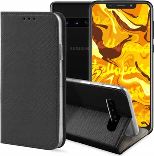 Hello Case ETUI Z KLAPKĄ DO SAMSUNG GALAXY S10 PLUS CZARNE ZAMYKANE MAGNETYCZNE KABURA - Etui i futerały do telefonów - miniaturka - grafika 1